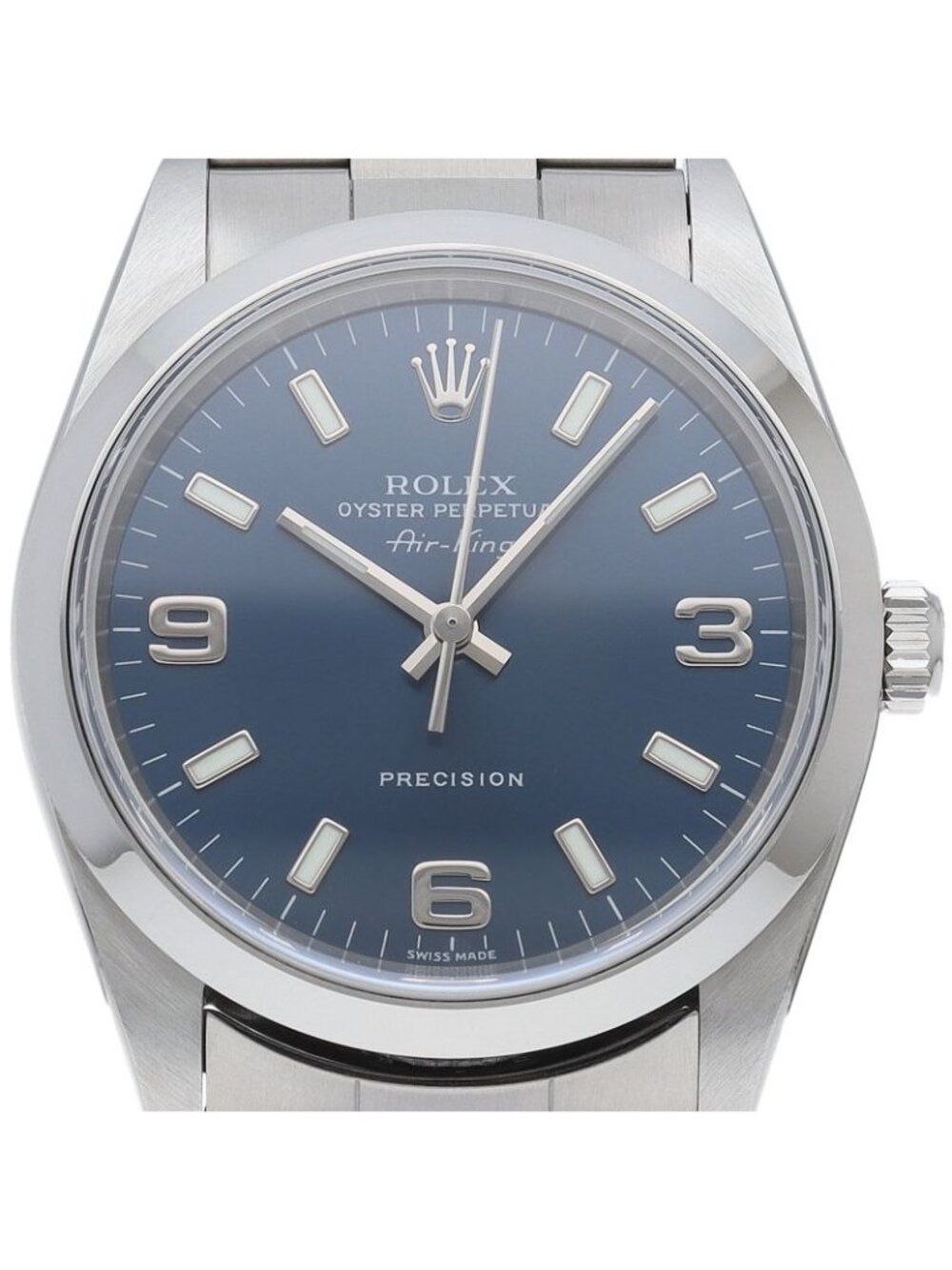 Rolex Air King SS Watch Blue